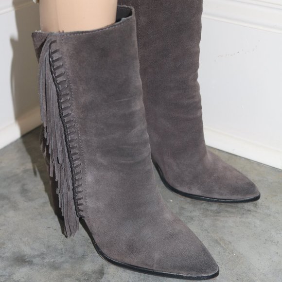 dolce vita elza suede heeled bootie